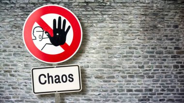 Street Sign Tidiness versus Chaos clipart