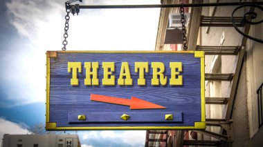 Tiyatro için sokak tabelası