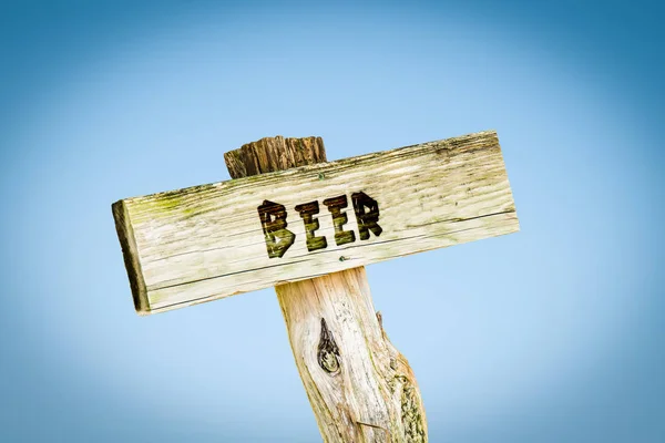 Straatnaambord Aan Bier — Stockfoto