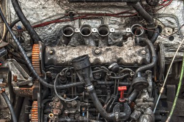 Eski metal Scrapyard üzerinde