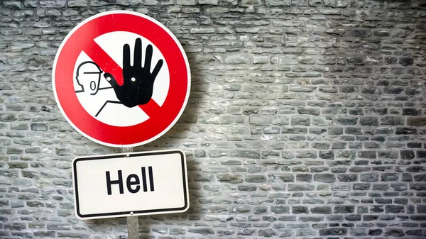 Street Sign Heaven Hell — Stock Photo, Image