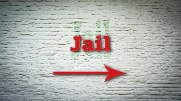Hapse sokak tabelası — Stok fotoğraf