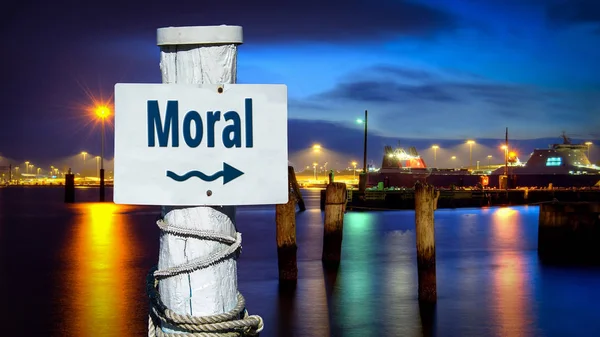 Street Sign to Moral — Stock Photo, Image