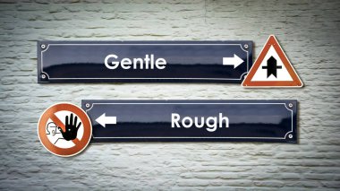 Sokak tabelası hafif sert karşı