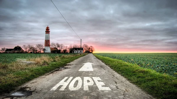 Señal de calle a la esperanza — Foto de Stock