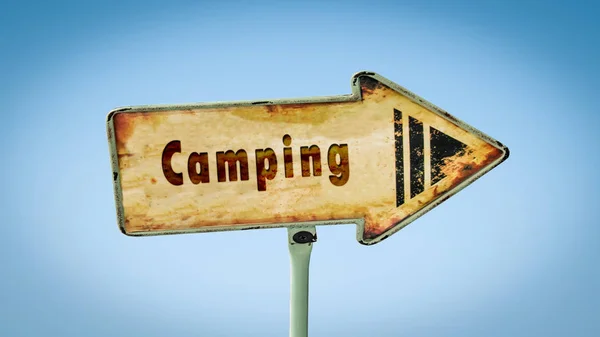Señal de calle para Camping —  Fotos de Stock