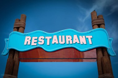 Restoran için sokak tabelası