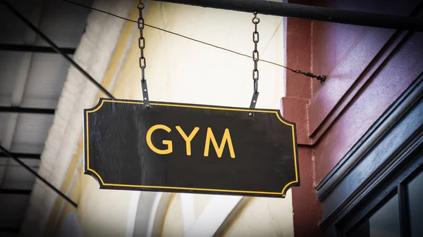 Vägskylt till Gym — Stockfoto