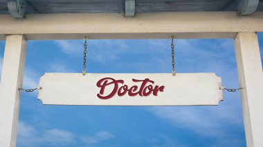 Doktor için sokak tabelası