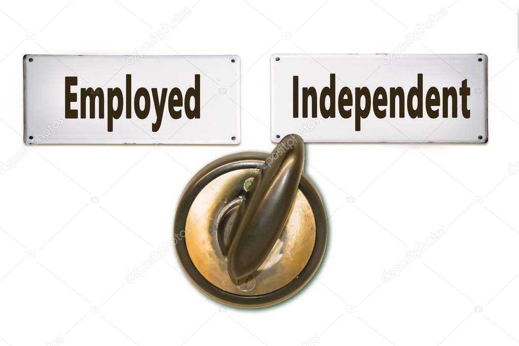 Street Sign Independent versus Employed