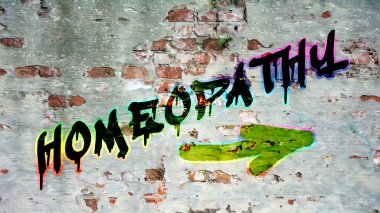 Homeopati için Duvar Graffiti