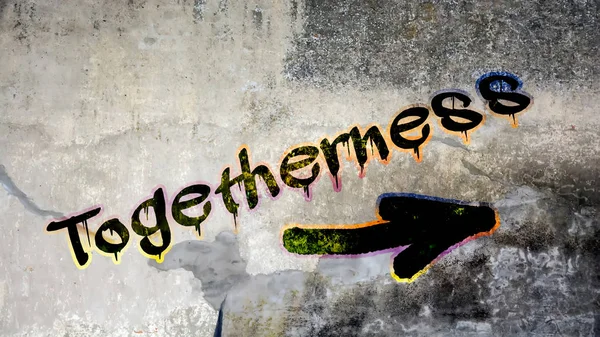 Wall Graffiti to Togetherness — Stock Photo, Image