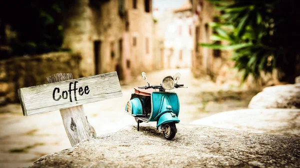 Straßenschild zum Kaffee — Stockfoto