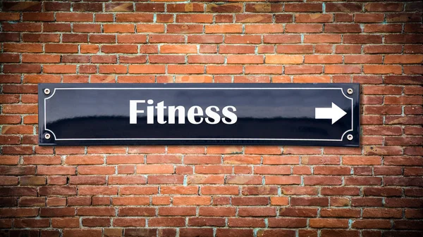 Vägskylt till Fitness — Stockfoto