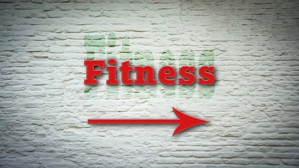 Street Sign to Fitness — Stock Photo, Image