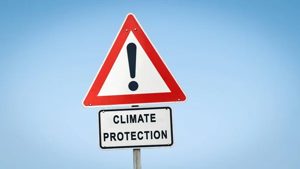 Straatnaambord aan klimaatbescherming — Stockfoto