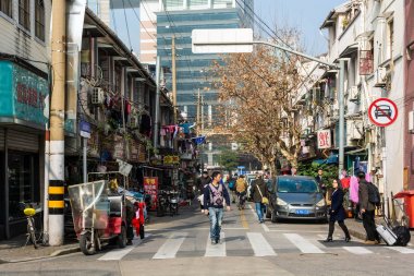 Şangay Sokaklarında Yaşam Sahnesi