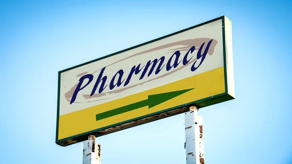 Street Sign to Pharmacy — Stock Photo, Image