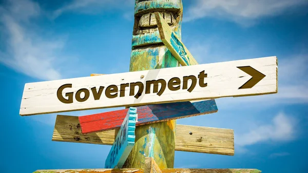 Street Sign to Government — Stock Photo, Image