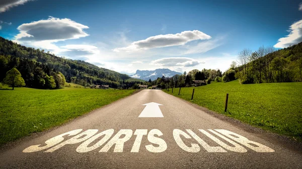 Klub sportowy znak uliczny — Zdjęcie stockowe