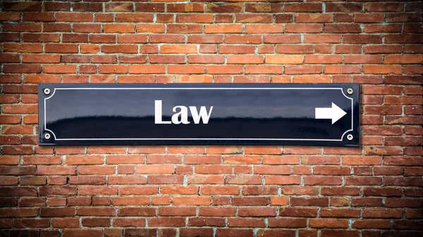 Street Sign to Law — Stock Photo, Image