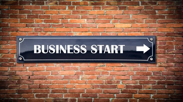 Sokak tabelası iş başlangıç