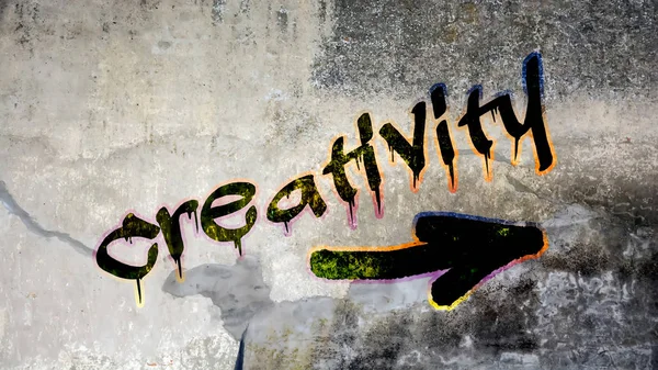 Wall Graffiti to Creativity — Stock Photo, Image