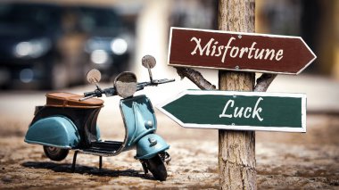 Sokak Işareti Luck karşı talihsizlik