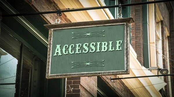 Panneau de rue accessible — Photo