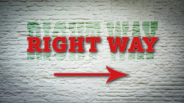 Sokak tabelası doğru yol