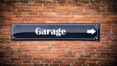 Garaj için sokak tabelası