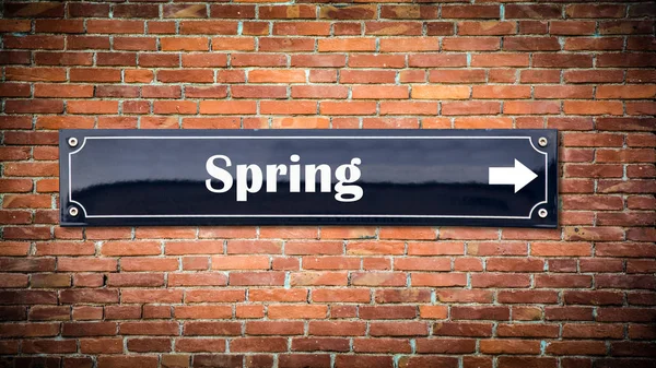 Ulica znak do wiosny — Zdjęcie stockowe