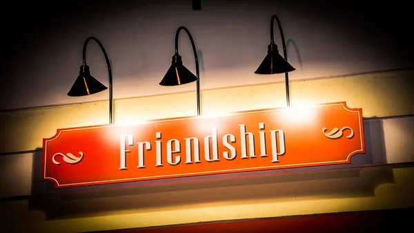 Street Sign to Friendship — Stock Photo, Image