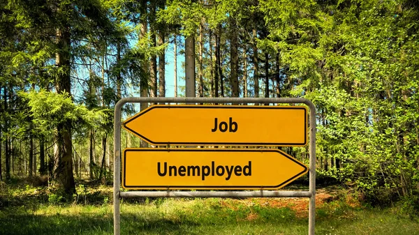 Street Sign a Job versus munkanélküliek — Stock Fotó