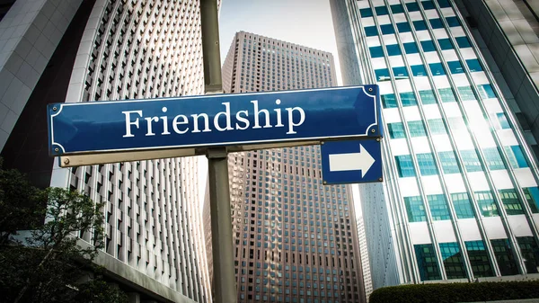 Street Sign to Friendship — Stock Photo, Image