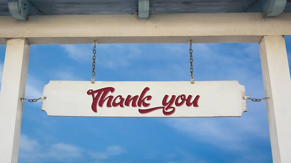 Straßenschild Danke — Stockfoto