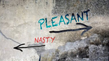 Duvar Graffiti Pleasant karşı Nasty