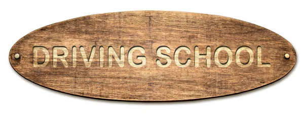 Straßenschild Fahrschule — Stockfoto