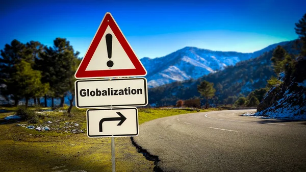 Straßenschild zur Globalisierung — Stockfoto