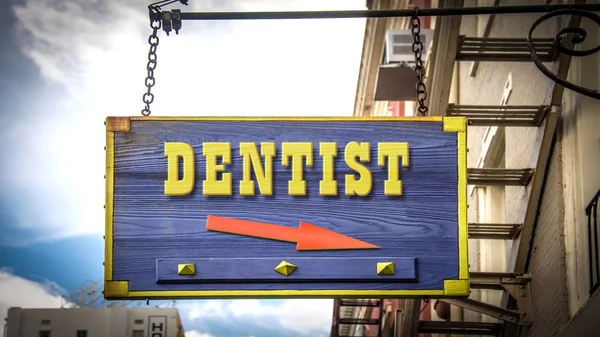 Señal de calle para dentista —  Fotos de Stock