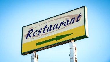 Restoran için sokak tabelası