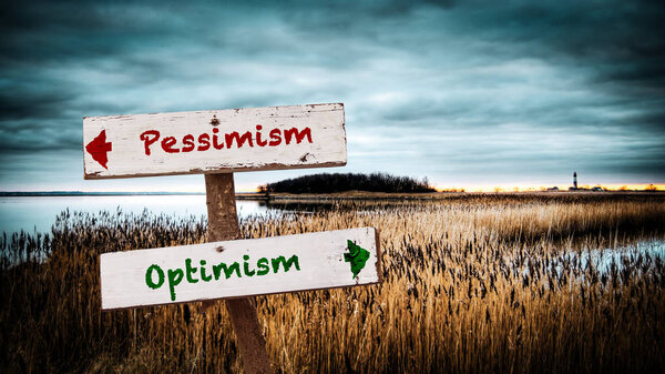 Street Sign Optimism versus Pessimism