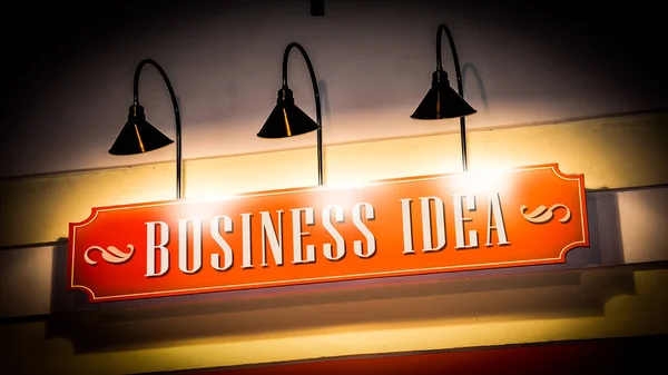 Уличный знак для бизнес-идеи — стоковое фото