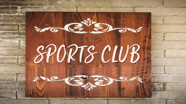 Street Sign Sport Club — Stockfoto