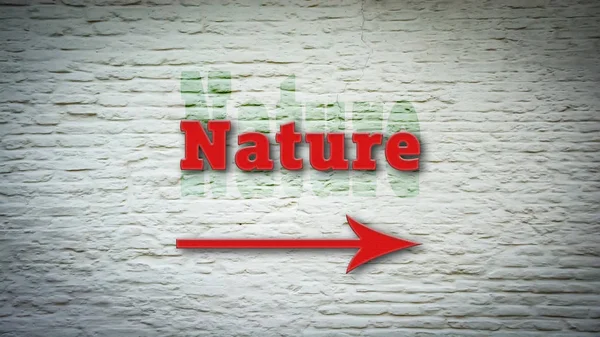 Señal de calle a la naturaleza — Foto de Stock