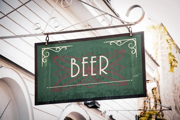 Street Sign to Beer — Stock Photo, Image