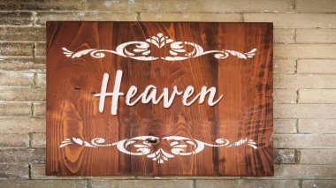 Cennete sokak tabelası