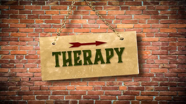 Tanda Jalan ke Terapi — Stok Foto