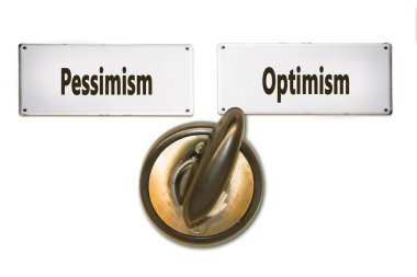 Sokak Işareti Iyimserlik karşı Pessimizm