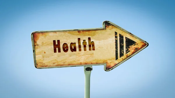 Street Sign to Health — Stock Photo, Image
